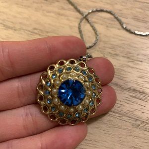 Blue Costume Jewelry Necklace